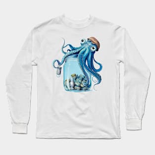 Cute Clever Octopus Long Sleeve T-Shirt